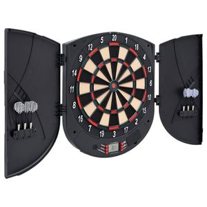 vidaXL Elektrische Dartscheibe mit Darts Schwarz Polypropylen