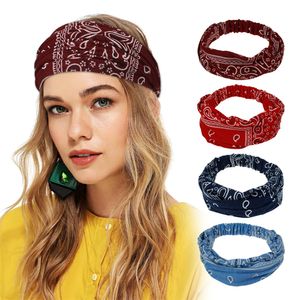4 Stücke Bandana Stirnband für Frauen mit Elastischem Yoga Stirnband Einstellbare Turban Headwrap