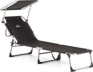 Outtec® Skládací zahradní lehátko se sluneční stříškou - do 120 kg - skládací lehátko zahradní lehátko kempingové lehátko plážové lehátko