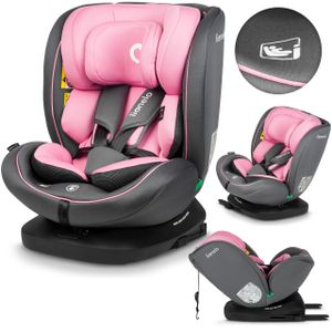 Lionelo Bastiaan i-Size - Kindersitz 0-36 kg - ISOFIX 360° Autokindersitze Kinderautositze - Pink Baby