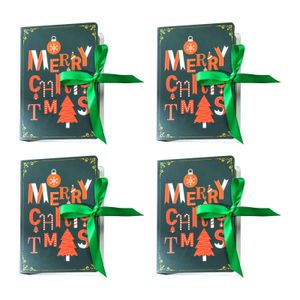 4 Teile / satz Exquisite Geschenktüte Weit verbreitete Papierverpackungen mit weihnachtlichen Süßigkeiten für Home-B