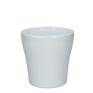 Übertopf 12 cm Ø - Orchideentopf - Orchideenübertopf - Keramik - Weiß T2