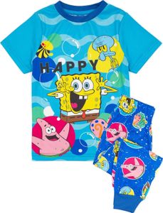 SpongeBob SquarePants - "Happy" Schlafanzug für Jungen NS7112 (140) (Blau)