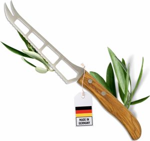 Käsemesser, Olivenholz - Hochwertiges Solinger Käsemesser mit Wellenschliff