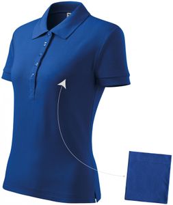 Damen einfaches Poloshirt - Farbe: königsblau - Größe: XL