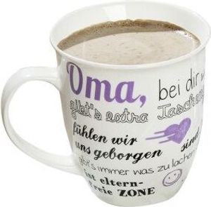Gilde Porzell Jumbo-Tasse Oma,bei dir