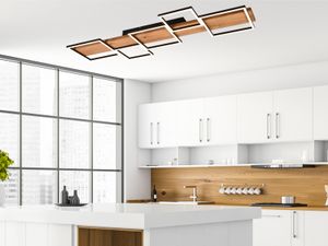 TRIO LED-DL HARPER  42W 3000K Holz sw matt