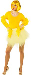 Damen Kostüm Zubehör Tutu Tüllrock Karneval Fasching gelb Gr.S/M