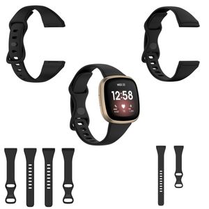 Für Fitbit Versa 4 / Versa 3 / Sense Kunststoff / Silikon Armband für Frauen / Größe S Schwarz Uhr