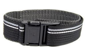 Casio Ersatzband 20mm Textil Klett Durchzugsband schwarz-Grau BG-3003V