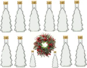 12 x 250ml Weihnachtsflaschen Schnapsflaschen Geschenkflaschen Likörflaschen