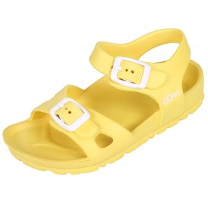 Bequeme gelbe Sommerschuhe Sandalen für Kinder superleicht rutschfest LEMIGO 30 EU 10