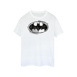 Batman - T-Shirt Logo für Herren BI355 (M) (Weiß/Schwarz)