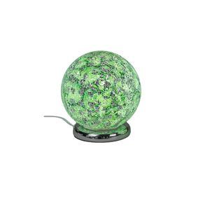 Formano Mosaik-Kugel 22 cm grün Glas Kugelleuchte mit Touchfunktion