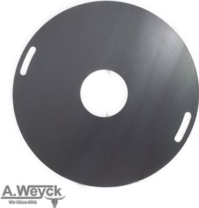 Feuerplatte 100cm 6mm inkl. Grilleinsatz für Feuertonnen l Handgriffe #04