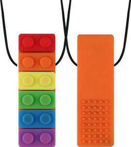 Hryzací krúžok pre bábätká v dúhovej oranžovej farbe
