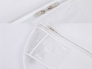 Atmungsaktiver Kleidersack Schutzhülle für Brautkleider Abendkleider Anzüge Mäntel Anti-Staub Hochzeitskleid Kleidersack Weiß
