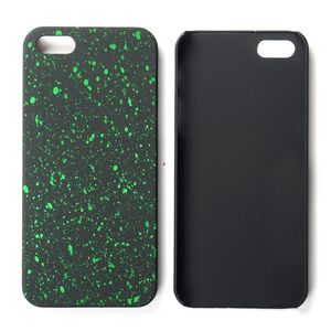 Handy Hülle Schutz Case Bumper Schale für Apple iPhone 5 5s SE 3D Sterne Grün