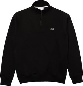 Lacoste Baumwoll-Sweatshirt mit 1/4-Reißverschlusskragen, Schwarz 3XL