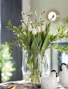 große Vase "Grande" aus Glas, 25 cm hoch, Blumenvase, Glasvase
