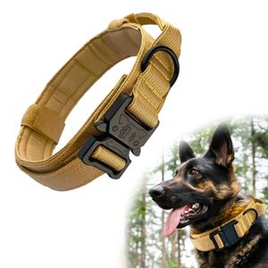 Freetoo Hunde-Halsband Militär Halsband Taktisches Hundehalsband mit Griff, für Mittlere Große Hunde Training Jagd, mit Robuste Metallschnalle