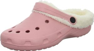 Home Comfort Damen-Hausschuh-Clog Warmfutter Rosa, Farbe:rot, EU Größe:37