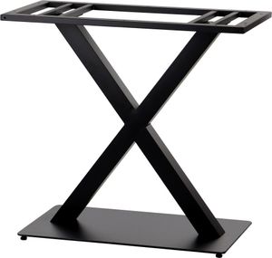 Doppel-Tischgestell aus Metall SH-3007-2, für Büro, Hotel, Restaurant, Maße 69,5x39,5x73 cm, Schwarz