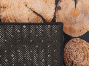 BELIANI koberec Hnědý s tištěným vzorem dřeva, 80x150 cm, krátkosrstý