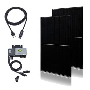 NuaSol Balkonkraftwerk 830W/600W All Black Photovoltaik Solaranlage Steckfertig WIFI Smart