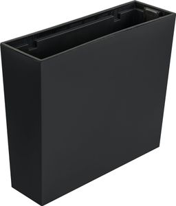 Kvetináč s vložkou Hladká štruktúra antracit 58x18x50 cm Balkónový kvetináč Plast