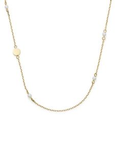 Leonardo 021648 Dámský náhrdelník Mina CIAO z nerezové oceli bílé zlato 80 cm