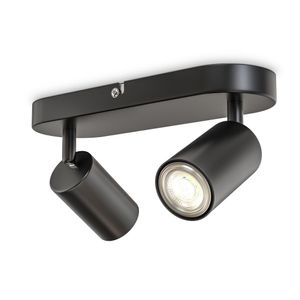 LED Spotleuchte schwenkbar Retro Schwarz GU10 Deckenlampe Flur Schlafzimmer Spot