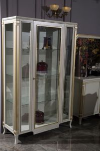 JV Möbel Holz Vitrinen Glas Schrank Wohnzimmer Möbel Anrichte