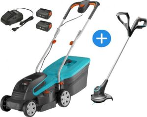 GARDENA 14632-20 Akku-Rasenmäher Ready-To-Use Set & 14702-55 Akku-Trimmer SmallCut solo