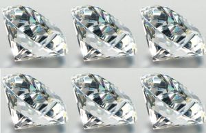 6er Set Deko Diamanten klar D. 6cm Glas geschliffen Formano