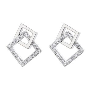 Ein Paar Diamant-Diamant-Ohrstecker für Frauen Ohrringe Diamantschmuck, beste Wahl für Geschenke