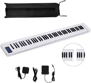 GOPLUS 88 Tasten digital Piano, elektronisches Klavier mit Tragtasche, 128 Rhythmen & 128 Töne & 15 Demo, Bluetooth/MIDI/USB Schnittstelle, aufladbar