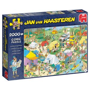 Jumbo Spiele 19087 Jan van Haasteren Camping im Wald 2000 Teile Puzzle