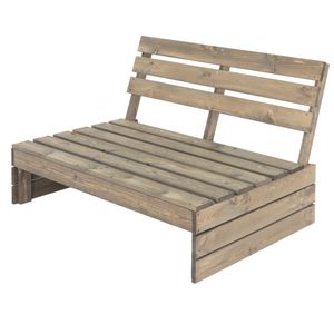 ECD Germany zahradní lavička 3místná s opěradly, 120x76,5x80 cm, šedá, z masivního dřeva, robustní a odolná proti povětrnostním vlivům, parková lavička sedák zahradní nábytek dřevěná lavička, pro zahradu, balkon a terasu