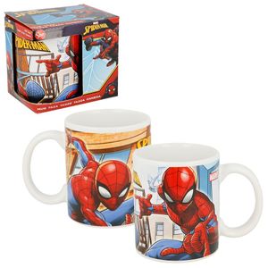 Henkelbecher Spiderman Great Power aus Keramik Rot Blau (11.7 x 10 x 8.7 cm) (350 ml)