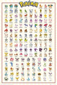 Pokemon - Kanto 151 - Anime Spiel Poster - Größe 61x91,5 cm