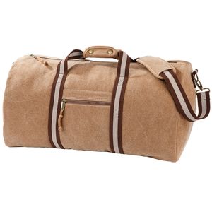 Quadra Vintage Plátěná sportovní a cestovní taška QD613 Brown Sahara 58 x 30 x 30 cm