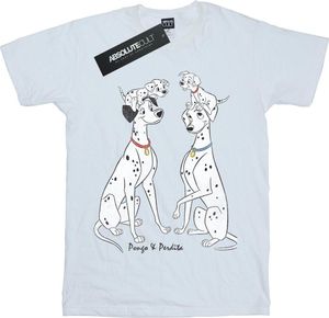 101 Dalmatinů - Tričko pro dívky "Pongo And Perdita" BI1554 (116) (Bílá)
