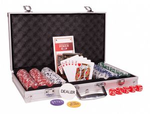 pokerová sada Texas Hold'em Aluminium 300 žetonů