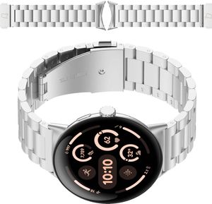 Bizon Armbanduhr Aura Google Pixel Uhr 3 / 2 / 1 41 mm silber