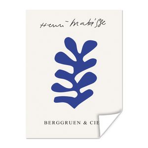 MuchoWow® Poster Abstrakt - Blau - Kunst - Matisse 60x80 cm - Schlafzimmer Dekoration
