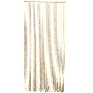 Türvorhang Bambus Raumteiler Bambusvorhang Weiß Fliegenvorhang Insektenschutz 