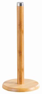 Kesper Küchenrollenhalter aus Bambus, Ø 14 cm, Höhe 32,5 cm, , mit Edelstahlkopf, Lieferung ohne Küchenrolle