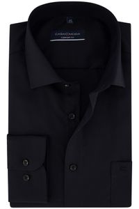 Casa Moda - Comfort Fit - Bügelfreies Herren Business langarm Hemd mit extra langen Arm (006882), Größe:44, Farbe:Schwarz (800)