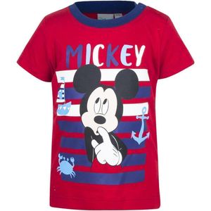 Disney Mickey Mouse Jungen T-Shirt, rot 80 (18 Monate)